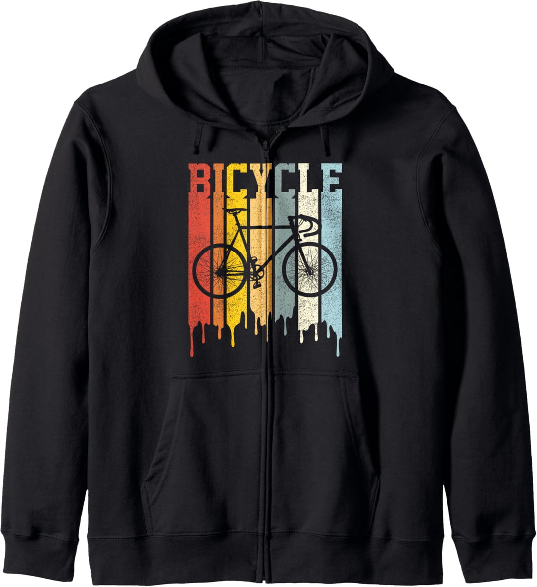 Coole Textstreifen Vintage Style Design Fahrrad Kapuzenjacke