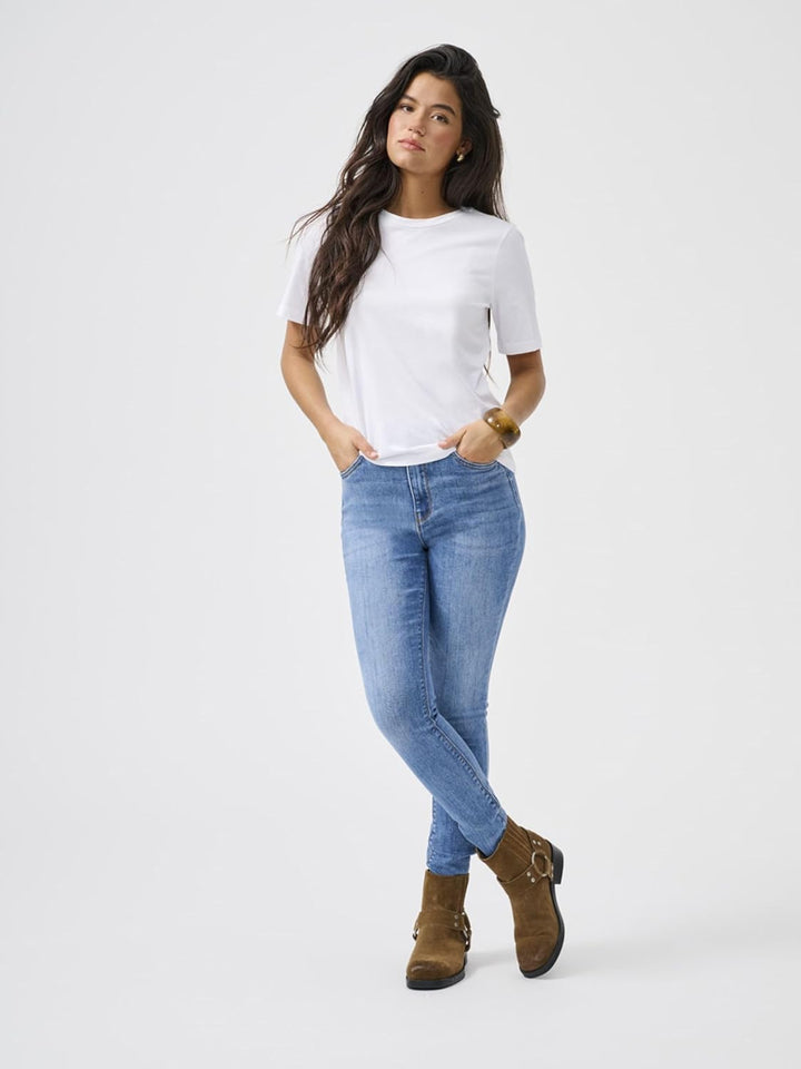 ONLY Female Skinny Jeans ONLBLUSH Mittlere Taille Skinny Fit Jeans 25W / 30L Blau (Medium Blue Denim