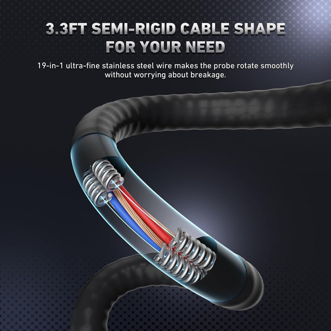 Ralcam Endoskopkamera mit Licht Endoscope Camera - Endoskop 8,5mm Inspektionskamera 3,5" HD 1080P Ro