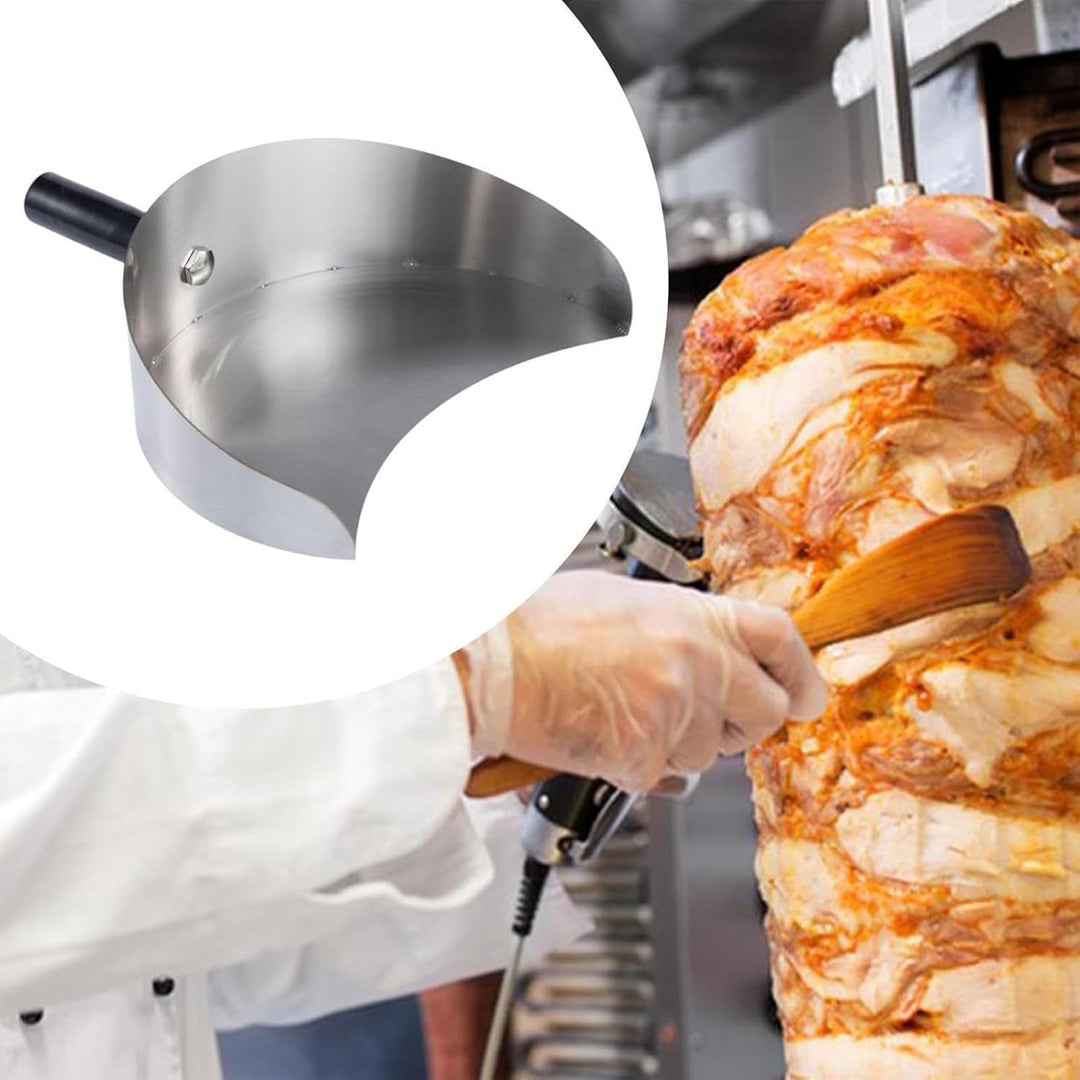 Fleisch Auffangpfanne, Dönerschaufel Gyrosschaufel Kebab Schaufel, Fleischfänger, Edelstahl Fleischf