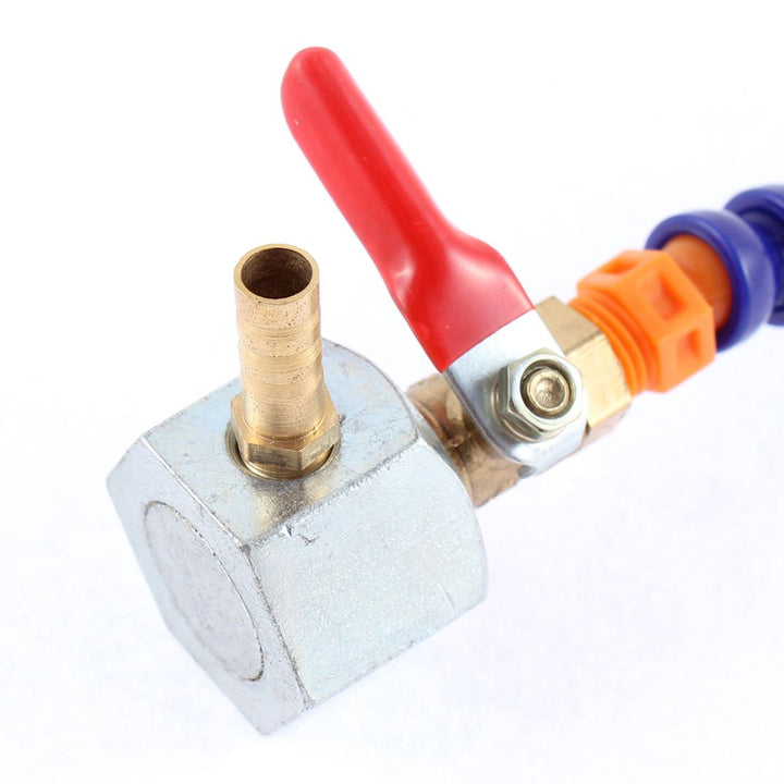 sourcing map 35cm Lang Flexibel Öl Kühlmittel Rohrschlauch 1/4BSP Gewinde mit Magnetbasis