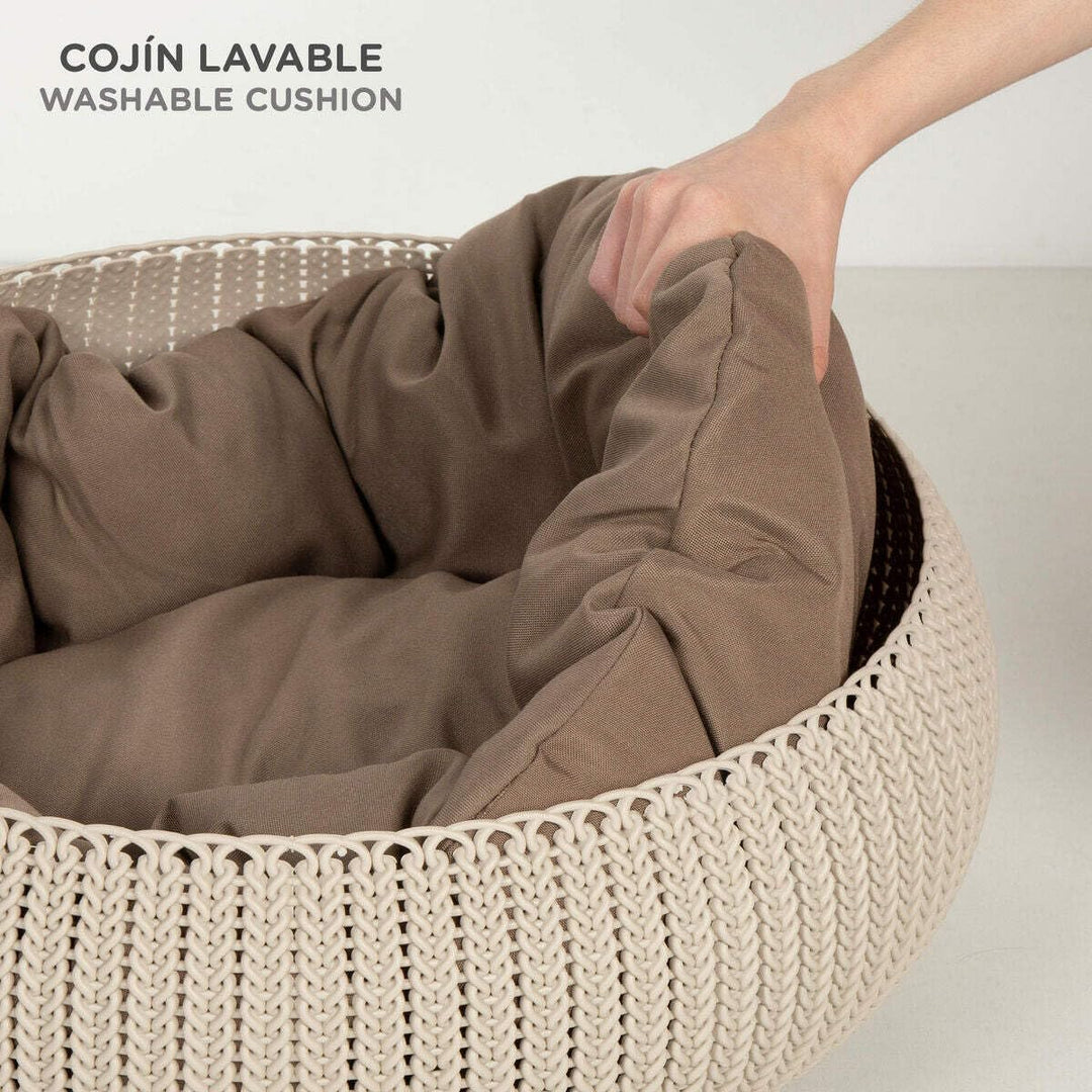 Curver Pet Bed L 57 x B 57 x H 33 cm hellbraun, L 57 x B 57 x H 33 cm hellbraun