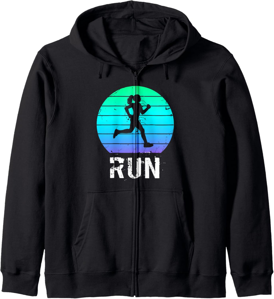 Running Girl Geschenk für Läufer Kapuzenjacke