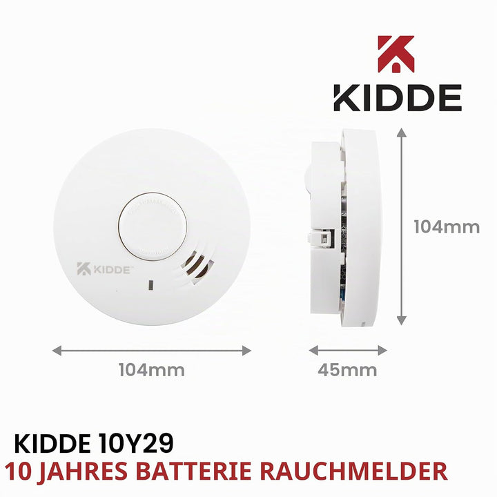 Kidde 10Y29 Optischer, photoelektrischer Brandmelder, 10 Jahre Lebensdauer