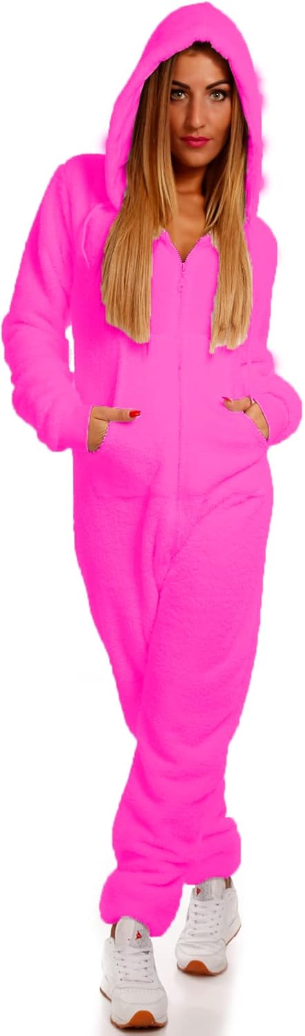 Crazy Age Teddyfleece Teddyfell Jumpsuit flauschig und kuschelig weich warm Einteiler Ganzkörperanzu