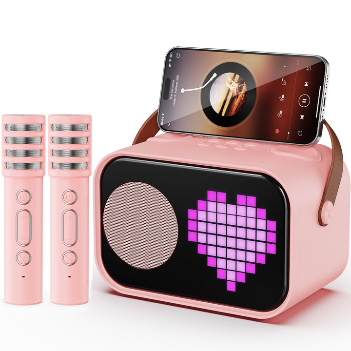 JYX Karaoke Anlage mit 2 Mikrofonen, Karaoke Maschine Kinder mit Professionellem Begleitmodus, Bluet
