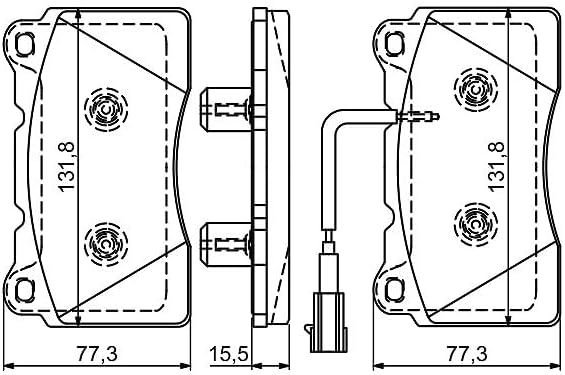 Bosch BP1460 Bremsbeläge - Vorderachse - ECE-R90 Zertifizierung - vier Bremsbeläge pro Set