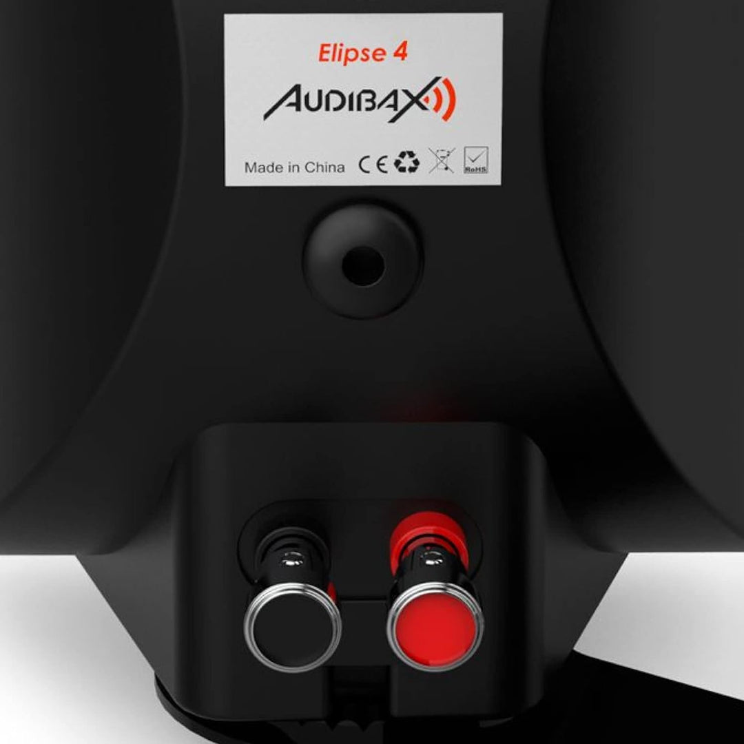 Audibax Elipse 4 Altavoces HiFi Estantería/Pared 4" 2 Vías Con Soportes. Negros Pareja