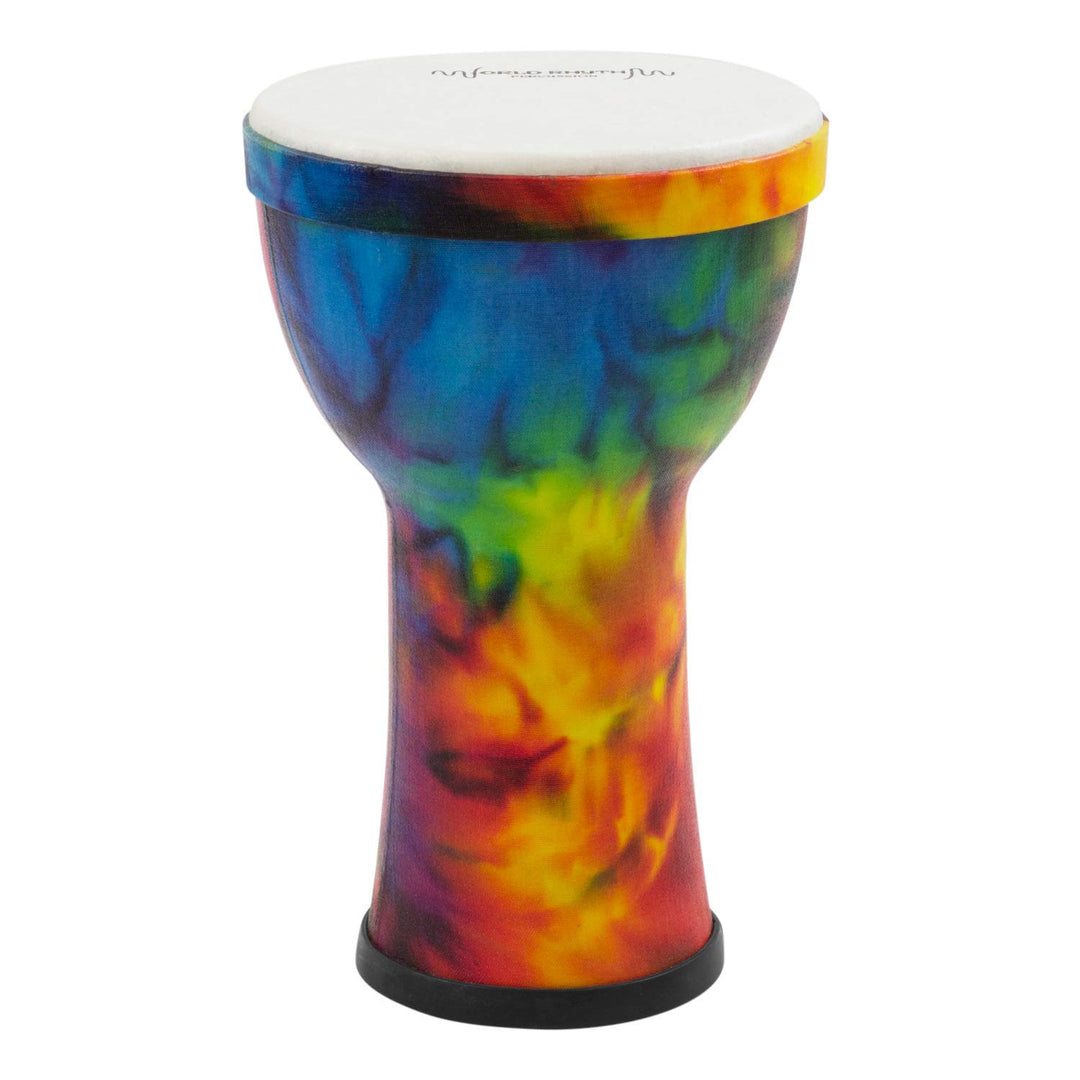 World Rhythm - Djembe Afrikanische Handtrommel -Synthetik 7 Zoll - Regenbögen - MDJ008-RD Regenbogen