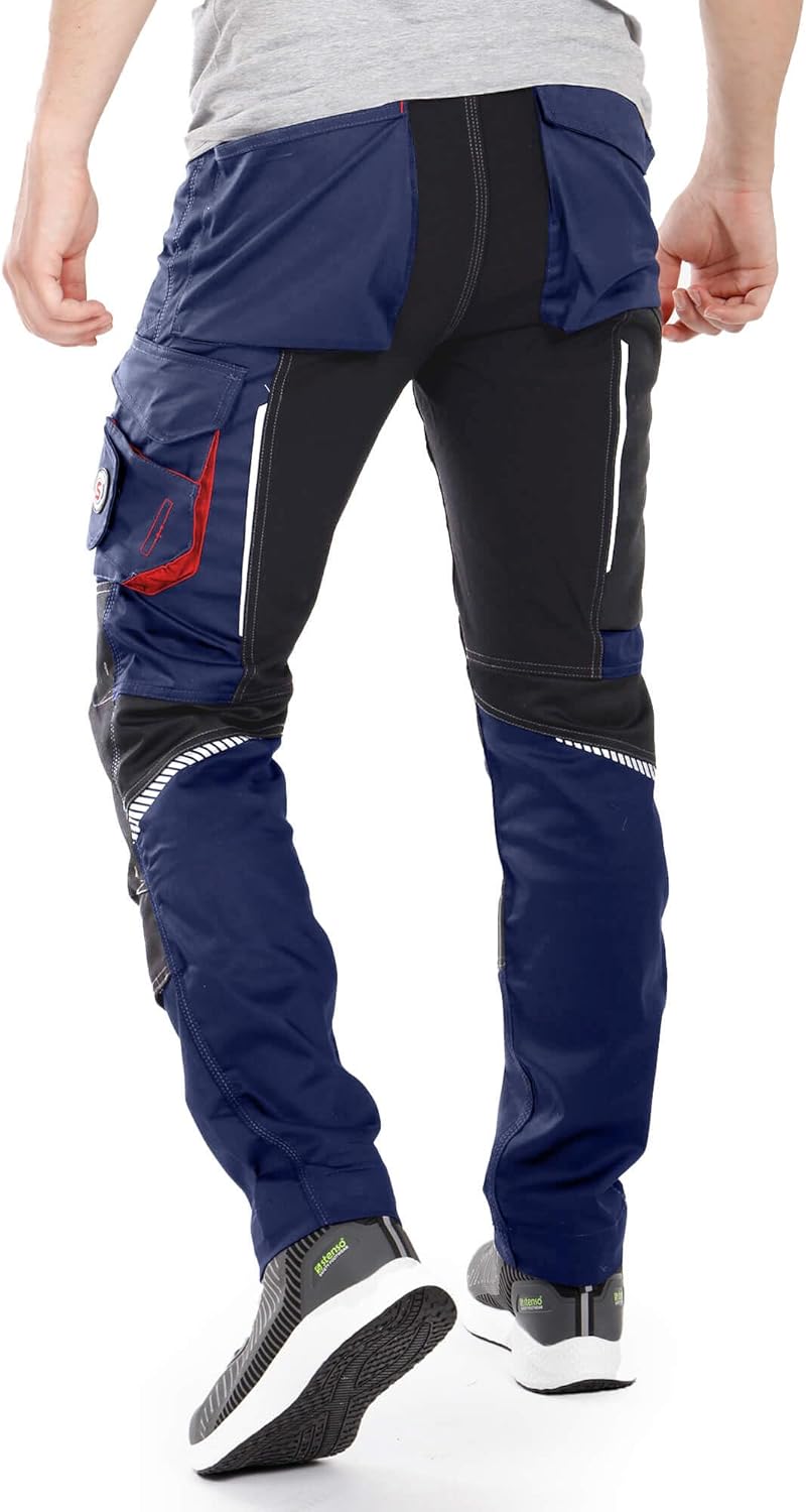 Stenso Revolt 4Stretch Arbeitshosen Männer Arbeitshose Herren mit Stretch, Verstärkten Knien, Cargot