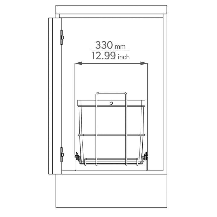 LM 79/3A Einbau Mülleimer ausziehbar Abfalleimer Korbauszug 16L Eimer anthrazitfarben, 8L Mülleimer