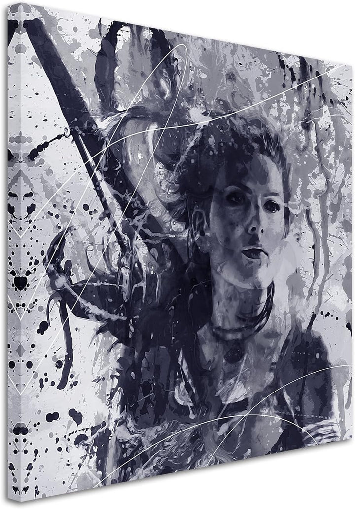 Rise of The Tomb Raider Art 60x60cm - Wandbild als Kunstbild Malerei Fotoleinwand fertig auf Keilrah