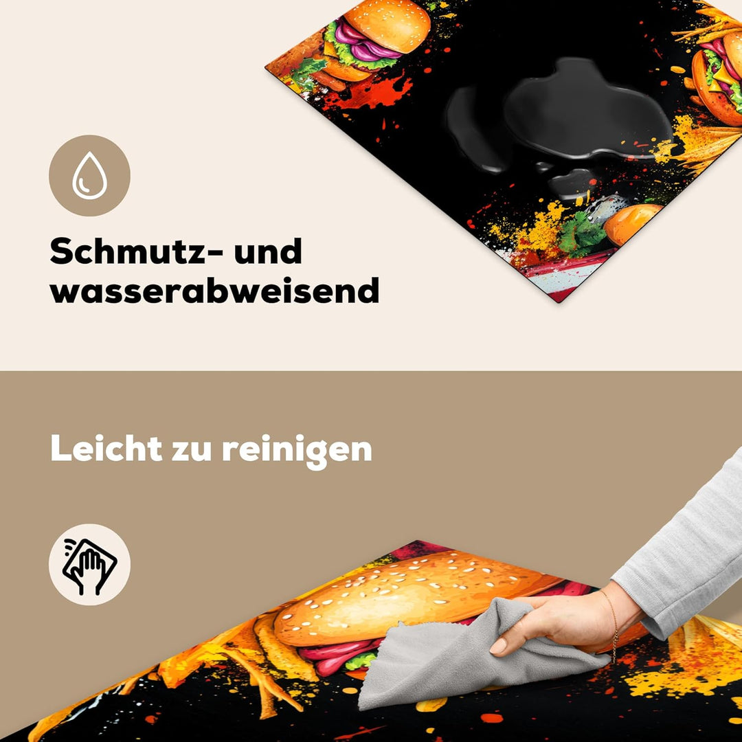 KitchenYeah© Herdabdeckplatte 59x51 cm Einteilig Ceranfeld Abdeckplatte Küche Deko Ceranfeldabdeckun