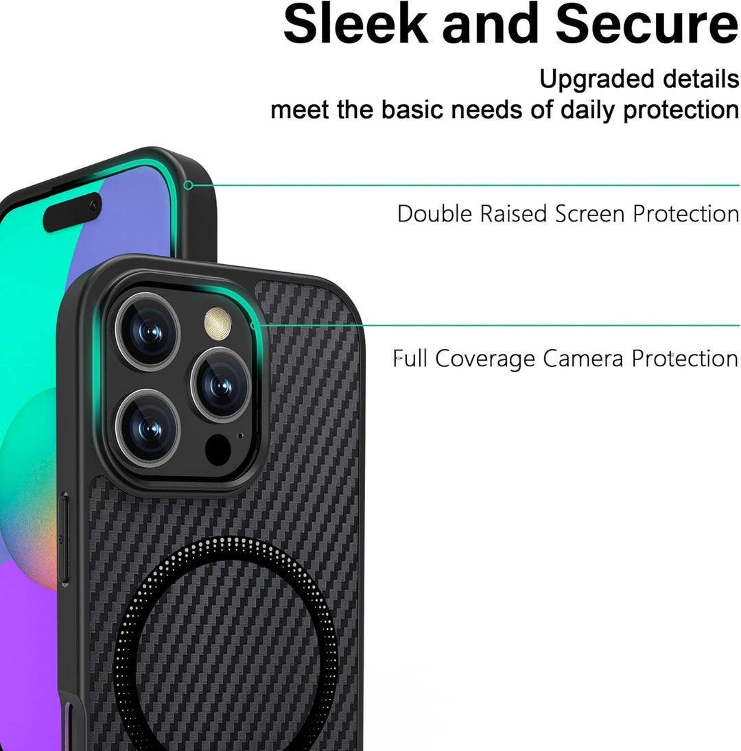 ONES Magnetisch für iPhone 16 Pro Ultradünne Hülle, Kompatibel mit MagSafe, Fallschutz in Militärqua
