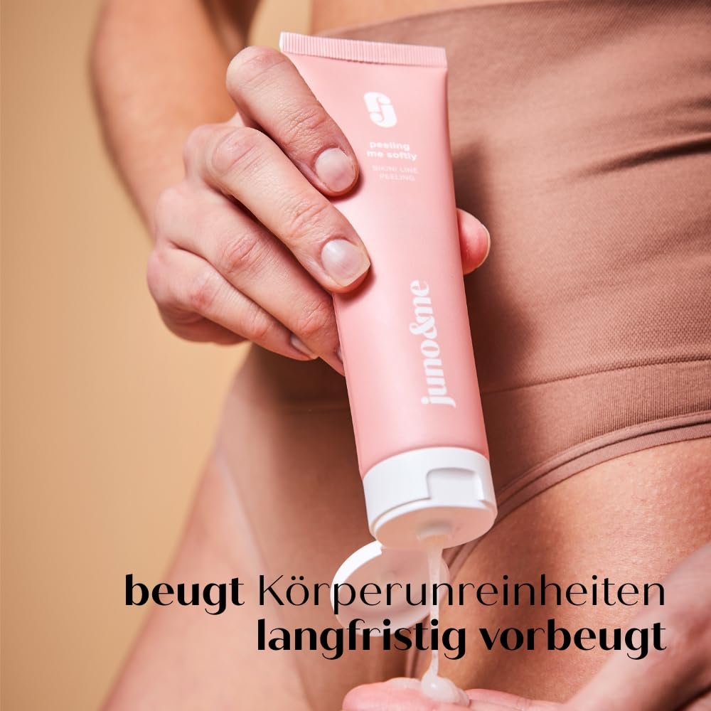 juno &amp; me – Intimate Pre-Shave Peeling: Peeling vor Intimrasur - löst abgestorbene Hautschuppen &amp; be