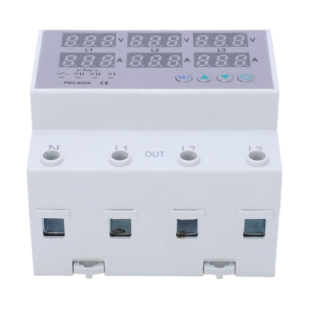 AC 390-500 V 3-Phasen-DIN-Schienen-Voltmeter Amperemeter Automatischer Überspannungs-Überstromschutz