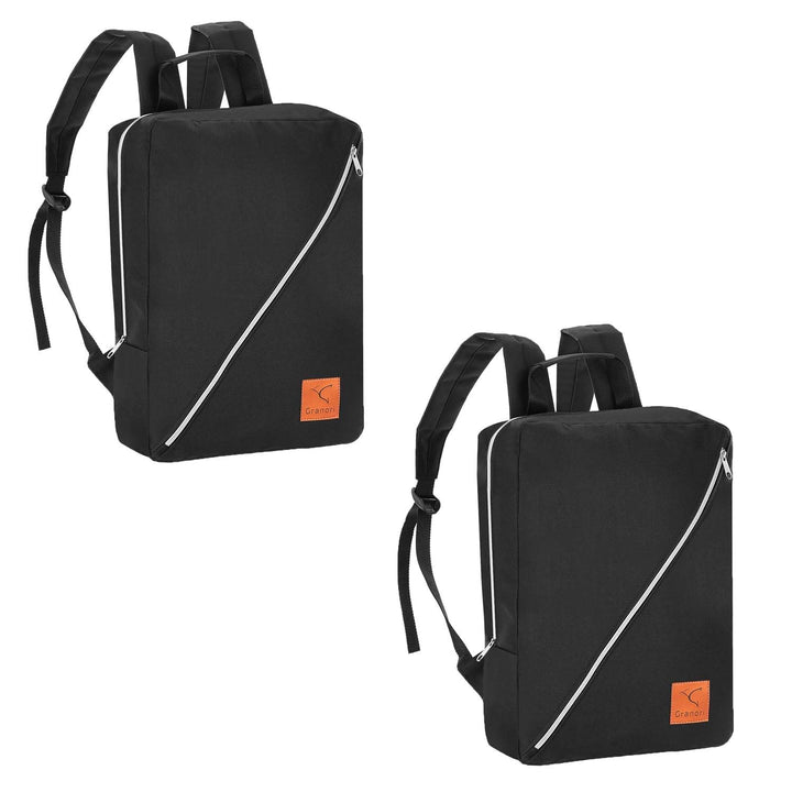 Handgepäck Rucksack 40x30x10 cm [EU-Herstellung] als 2er Set – Das Original im Spar-Vorteils-Pack (S