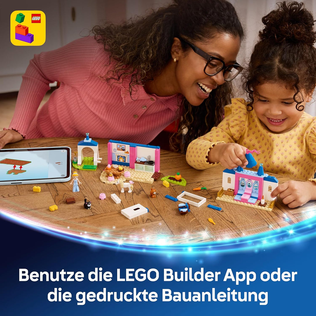 LEGO ǀ Disney Princess Cinderellas Tierpalast - Lernspielzeug mit Mini Puppe und 4 Tierfiguren - Geb