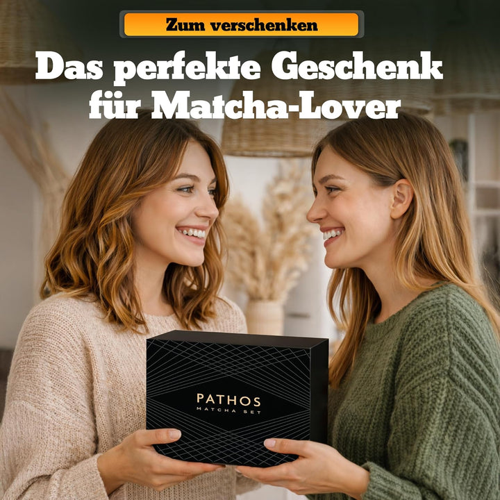 Premium Matcha Set aus Keramik - Traditionelles Matcha-Set mit Matcha Besen und Schale, Sieb und Bes