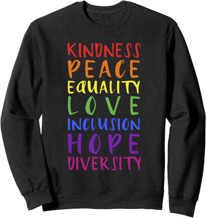 Regenbogen Peace Love für Schwule, Lesben und Transgender Sweatshirt