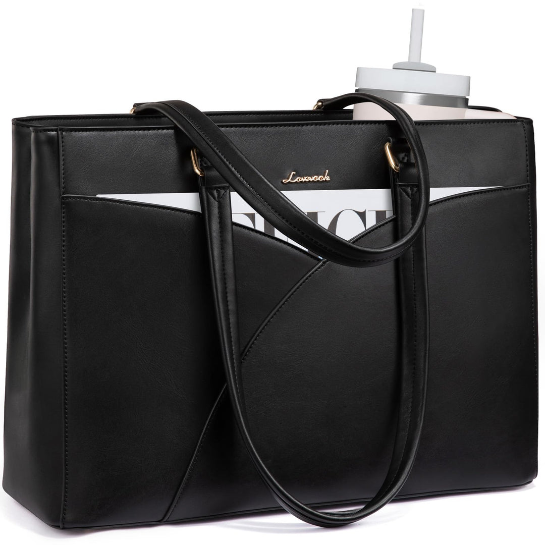 LOVEVOOK Laptoptasche Damen, Handtasche Gross Arbeitstasche Aktentasche | Wasserdicht PU Leder, Eleg