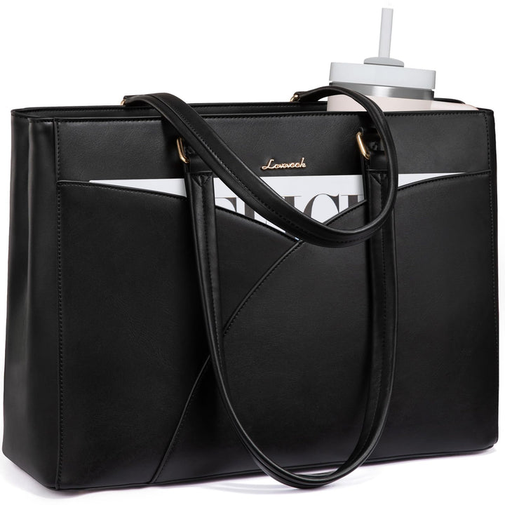 LOVEVOOK Laptoptasche Damen, Handtasche Gross Arbeitstasche Aktentasche | Wasserdicht PU Leder, Eleg