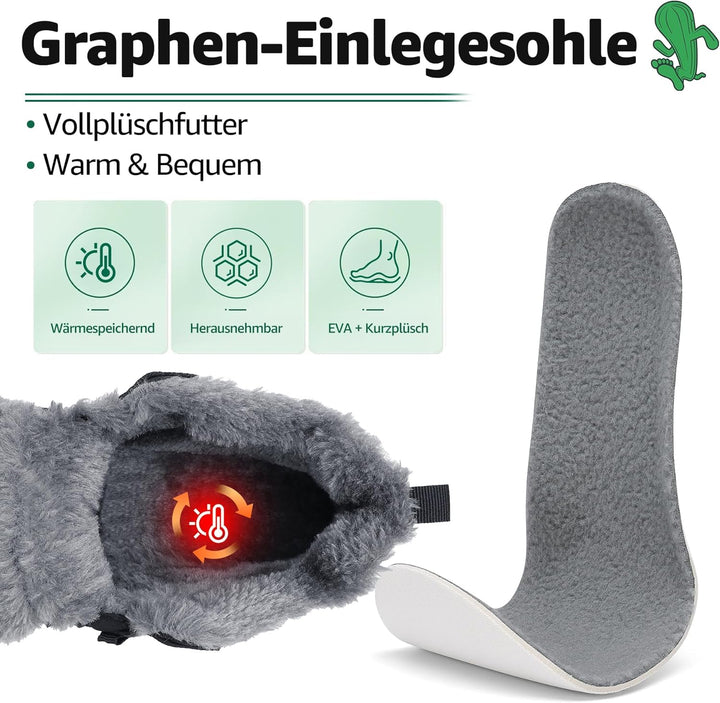 SAGUARO Barfussschuhe Winter Warm Wasserabweisend Gefüttert Winterschuhe für Damen Herren Gr.36-46 4