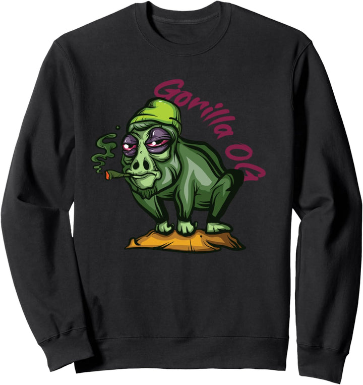 Gorilla Unkraut Geschenk für Männer & Frauen Marihuana Sweatshirt