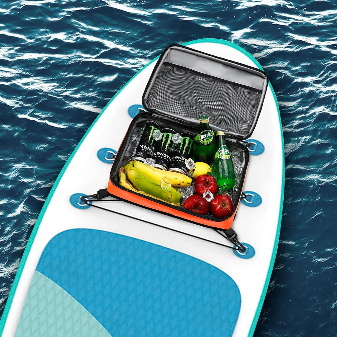Paddle Board Kühltasche, wasserdichte Surf Sup Deck Kühltasche, isoliert, auslaufsicher, 10 Dosen, S