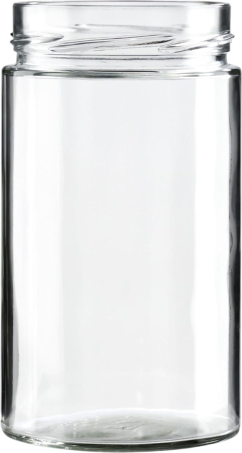 mikken 8 x Einmachglas 700 ml Vorratsglas mit Schraubverschluss PVC frei inkl. Trichter