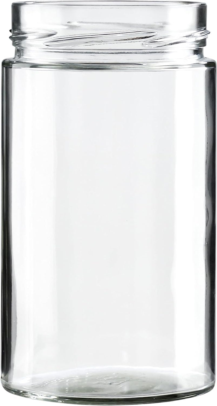 mikken 8 x Einmachglas 700 ml Vorratsglas mit Schraubverschluss PVC frei inkl. Trichter
