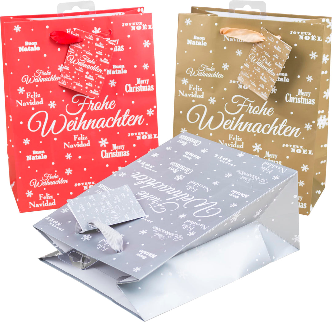 HEKU Geschenktaschen-Set, Glitter &