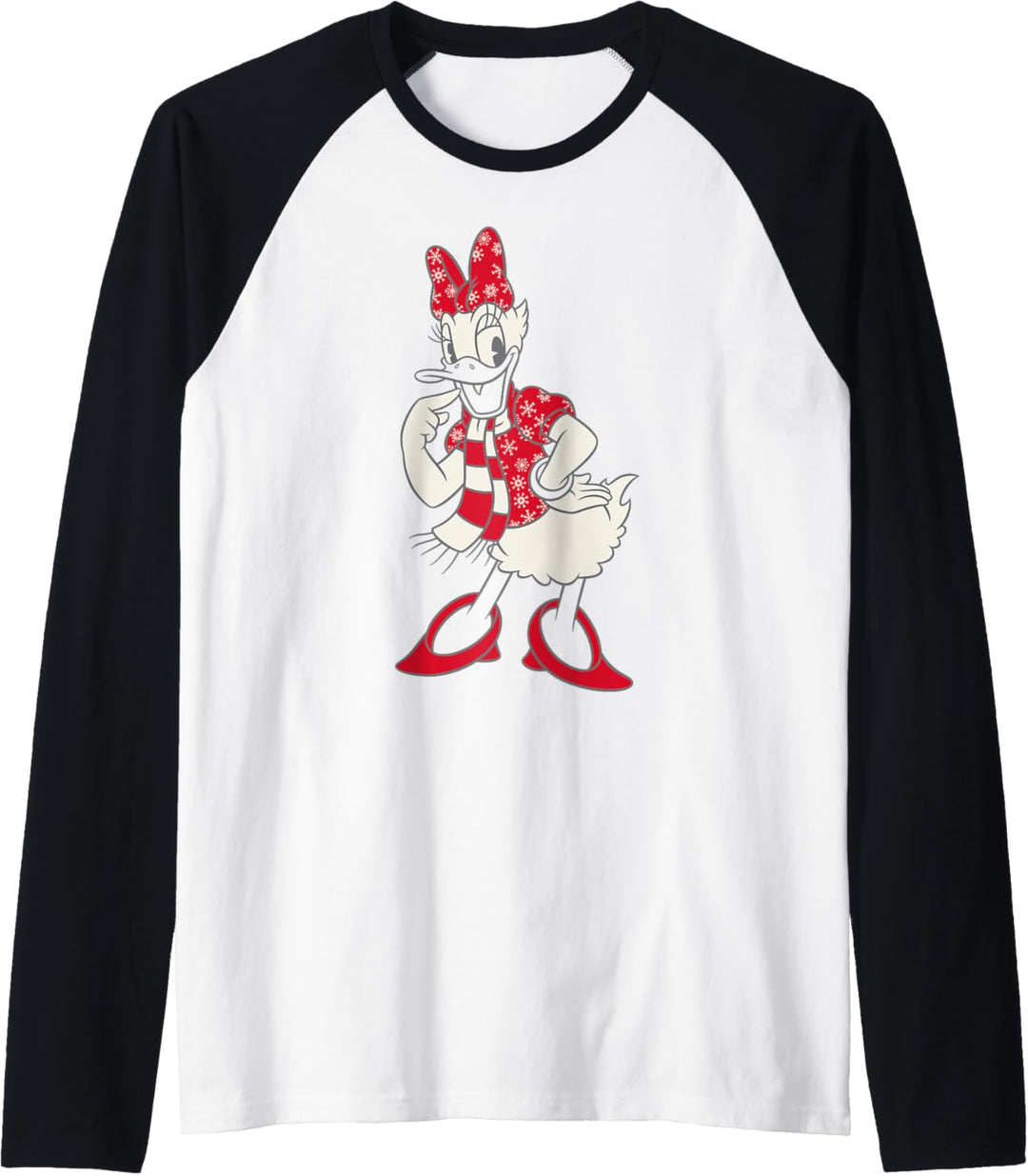 Disney Mickey And Friends Weihnachten Daisy Duck Winter Wear Raglan