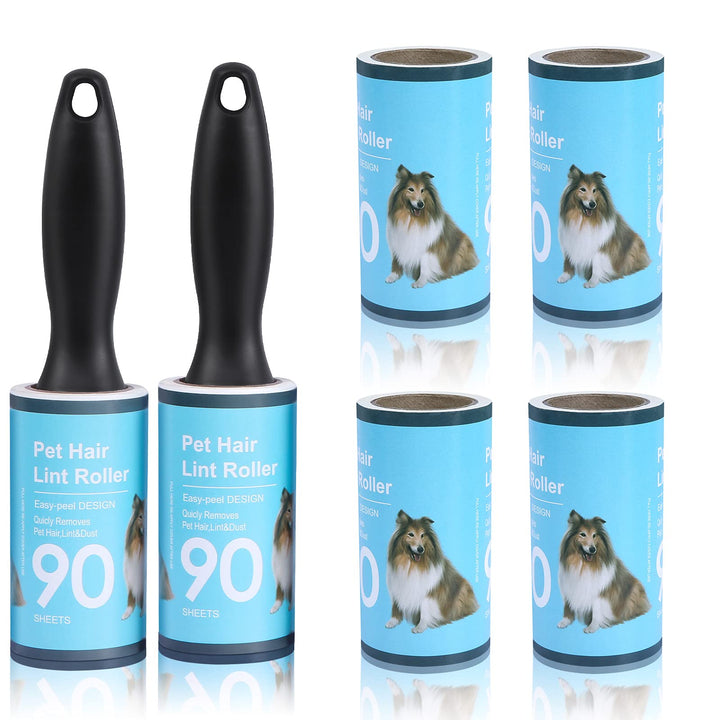 Jiehu Fusselrolle - 6 Rollen Mit 90 Blatt, Ersatzrolle Kleiderroller für Schnelles und Leichtes Entf