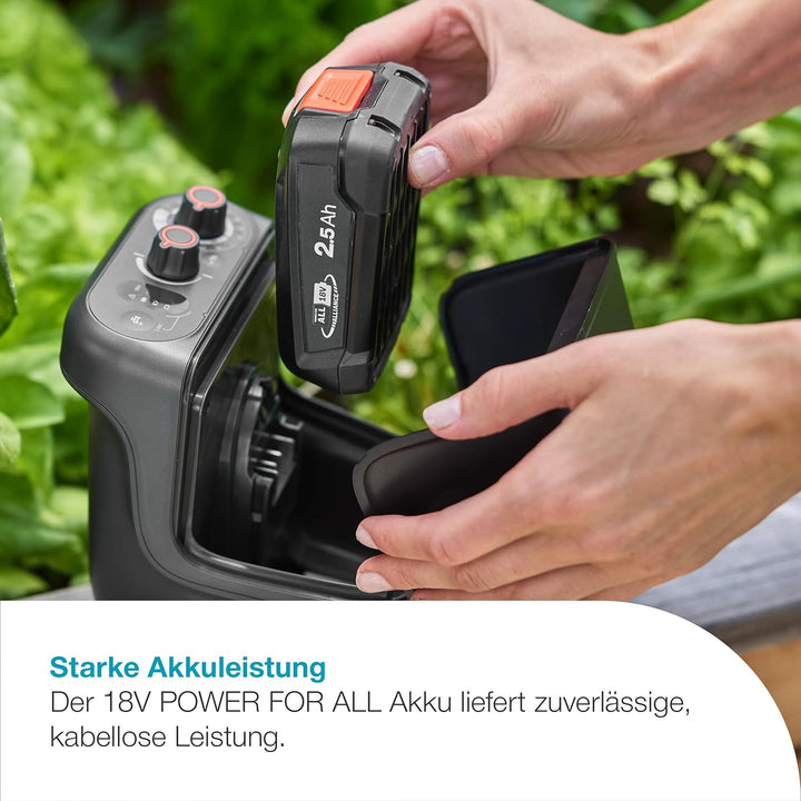 Gardena Akku-Regenfasspumpe 2400 ComfortAutomatic 18V P4A Ready-To-Use Set Pumpen: Automatik-Funktio