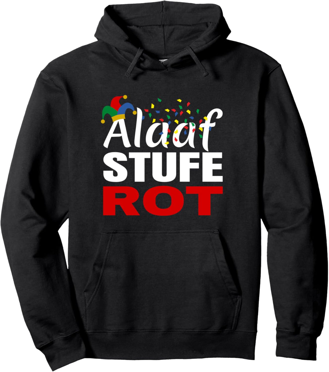 Jecken Kölner Karneval Kostüm Alaaf Stufe Rot Köln Pullover Hoodie