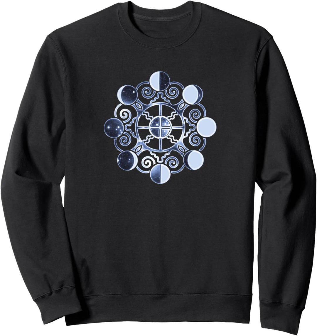 Mondphasen, Erde, Symbol, Magie, Wicca, Heidentum, Keltisch, Sweatshirt