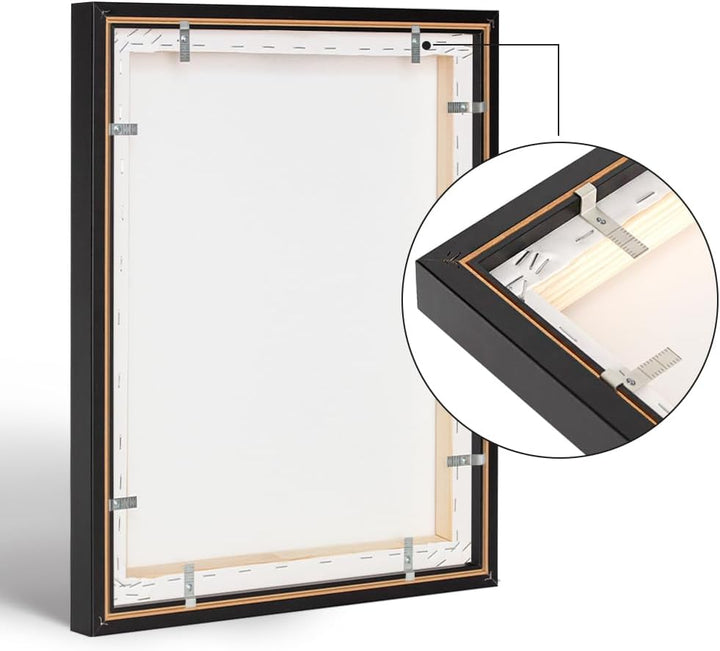 Bildershop-24 Schattenfugenrahmen Lemgo für Keilrahmenbilder und Leinwände 24x30cm Silber Alu geschl