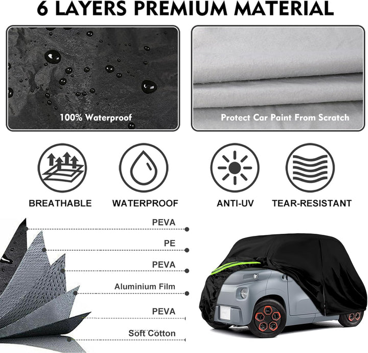 Vollgarage Autoabdeckung Ersatz für Citroen Ami/Rocks-e/Electric/FIAT Topolino 2020-2024, Auto Abdec