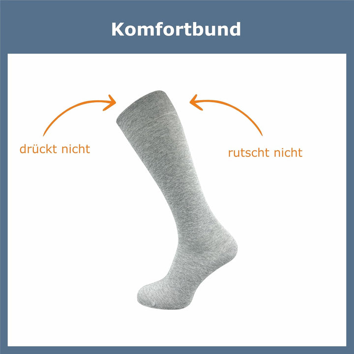 GAWILO Damen &amp; Herren Kniestrümpfe (4 Paar) lange Socken mit Komfortbund aus 80% Baumwolle | kein Ve