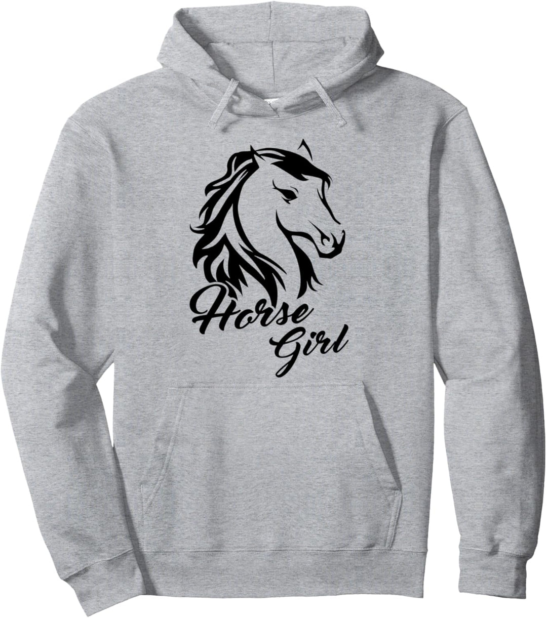 Süsses Pferde Mädchen Design Reiterin Horse Girl Grafik Pullover Hoodie