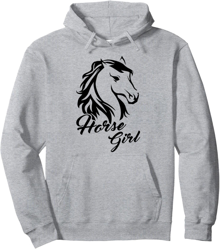 Süsses Pferde Mädchen Design Reiterin Horse Girl Grafik Pullover Hoodie
