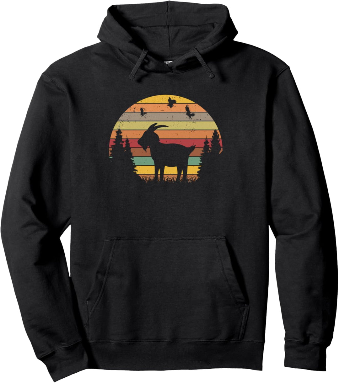 Ziege Retro Ziegen Vintage Pullover Hoodie