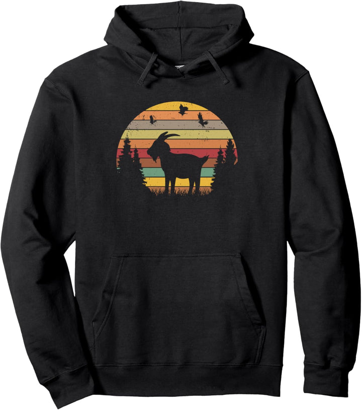 Ziege Retro Ziegen Vintage Pullover Hoodie