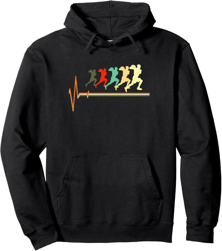 Basketball-Hemd, Retro Vintage Basketball Heartbeat Pullover Hoodie