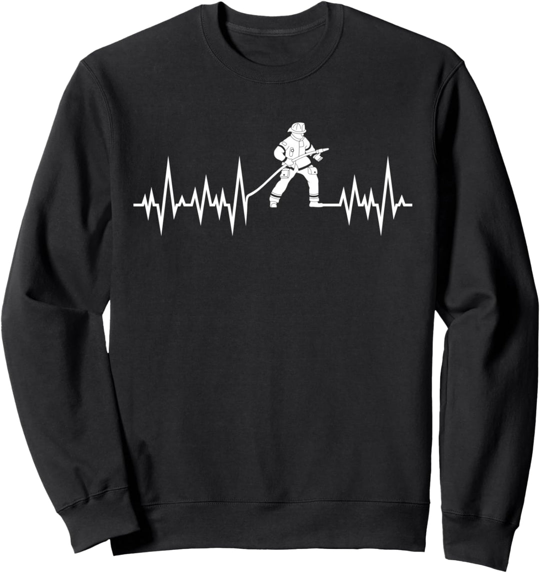 Feuerwehrmann Herzschlag Feuerwehr Firefighter Geschenk Sweatshirt