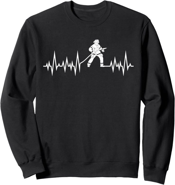 Feuerwehrmann Herzschlag Feuerwehr Firefighter Geschenk Sweatshirt