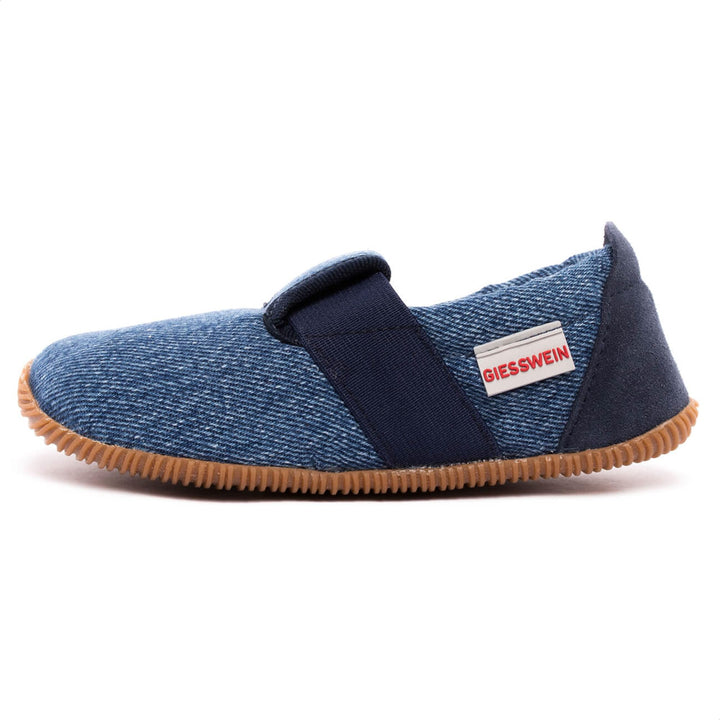 Giesswein Kinder Hausschuhe Söll Slim-Fit - Baumwoll Slippers für Mädchen &amp; Jungen, rutschfeste Kind