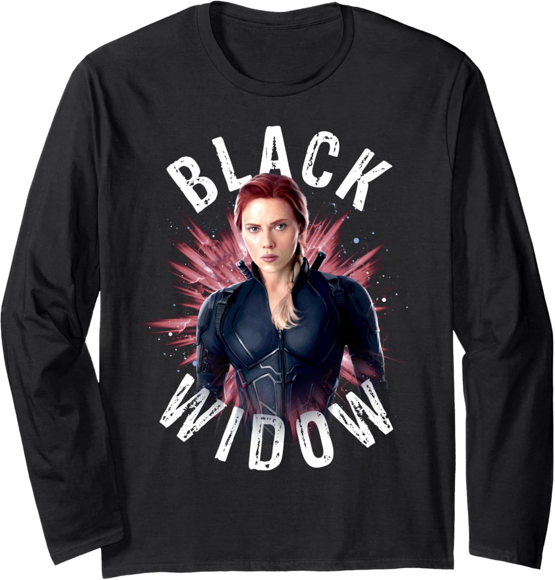 Marvel Avengers: Endgame Black Widow Burst Portrait Langarmshirt