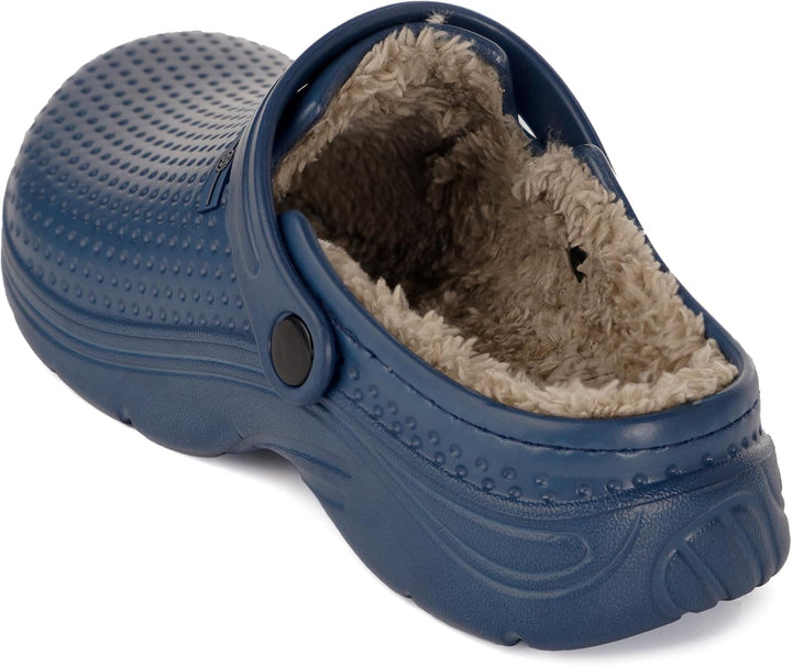 Hsyooes Clogs Damen Winter Gartenschuhe Herren Gefütterte Hausschuhe Wasserdicht Plüsch Pantoletten